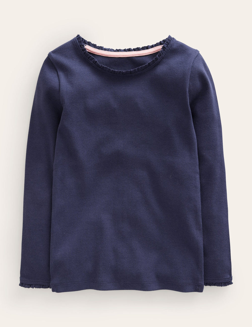 Ribbed Long Sleeve T-shirt - Starboard Blue