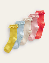 5 - Pack Frilly Socks - Multi