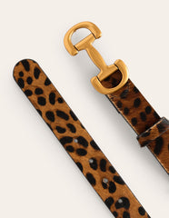 Iris Snaffle - Trim Leather Belt - Leopard