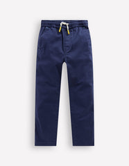 Slim Pull On Trousers - College Navy Twill