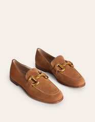 Iris Snaffle Loafers - Ginger Snap Suede