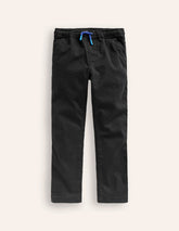 Slim Pull On Trousers - Black