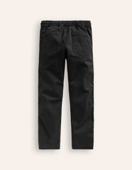 Slim Pull On Trousers - Black