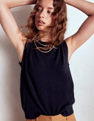 Eva Cashmere Vest - Navy