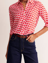 Iris Skinny Snaffle Trim Belt - Red
