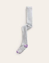 Ribbed Tights - Grey Marl