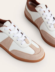 Erin Retro Tennis Trainers - White Mix