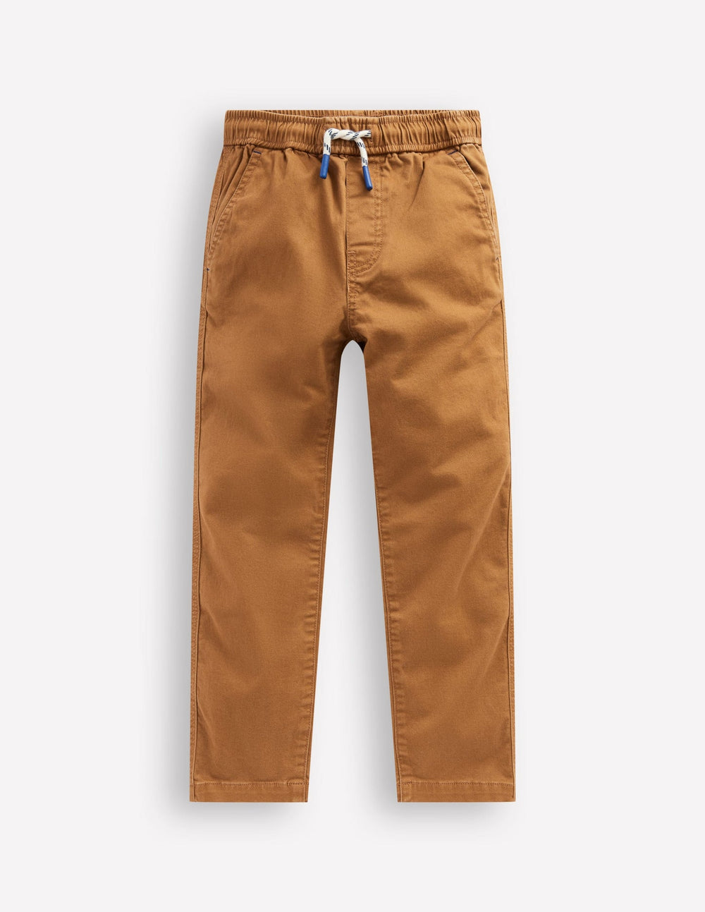 Slim Pull On Trousers - Butterscotch Brown