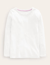 Ribbed Long Sleeve T-shirt - White