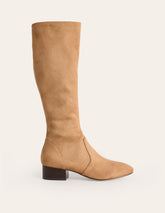 Flat Stretch Knee Boots - Acorn