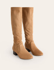 Flat Stretch Knee Boots - Acorn