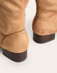 Flat Stretch Knee Boots - Acorn