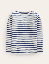 Everyday Long Sleeve T-shirt - Soft Ivory/ College Navy