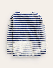 Everyday Long Sleeve T-shirt - Soft Ivory/ College Navy