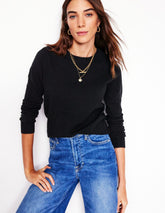 Eva Cashmere V - Neck Sweater - Black