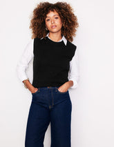 Eva Cashmere Vest - Black