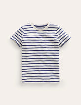 Everyday Short Sleeve T-shirt - Ivory/College Navy