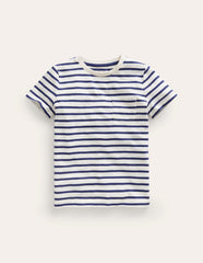 Everyday Short Sleeve T-shirt - Ivory/College Navy