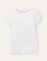 Short Sleeve Pointelle Top - White