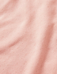Short Sleeve Pointelle Top - Provence Dusty Pink