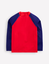 Colour Block Rash Vest - Poppy Red