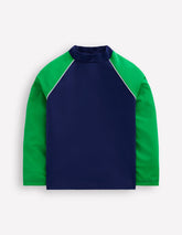 Colour Block Rash Vest - Sapphire Blue