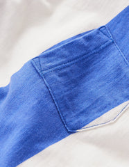Everyday Short Sleeve T-shirt - Bright Blue /Soft Ivory Stripe