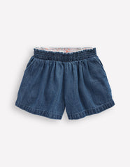 Pull - On Shorts - Mid Vintage Blue
