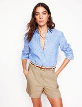 Westbourne Linen Shorts - Oatmeal