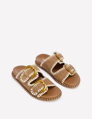 Alberta Footbed Sandals - Tan