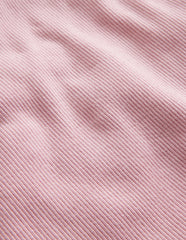 Ribbed Lace Trim Tank Top - French Pink