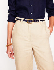 Whipstitch Classic Belt - Navy/Ivory