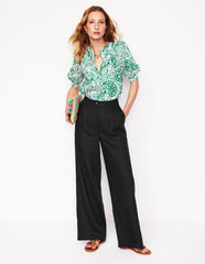 Dulwich Linen Pants - Black