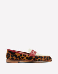 Nya Penny Loafers - Leopard Colourblock