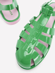 Jelly Shoe - Rich Emerald/ Soft Pink