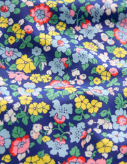 Cross - back Printed Swimsuit - Sapphire Blue Nautical Floral