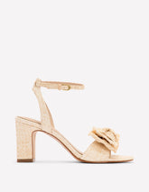 Bow Heeled Sandals - Natural