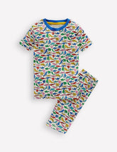 Snug Short John Pajamas - Multi Sharks