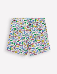 Cotton Linen Shorts - Multi Micro Sharks