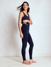 High Rise Jersey Leggings - Navy
