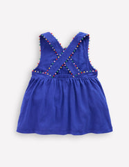 Cross - back Pom Top - Bright Blue