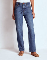 High Rise Rigid Straight Jeans - Mid Vintage