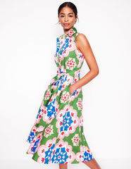 Amy Sleeveless Shirt Dress - Multi, Bloom Geo