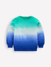 Tie Dye Sweatshirt - Bright Blue/ Aquamarine Blue