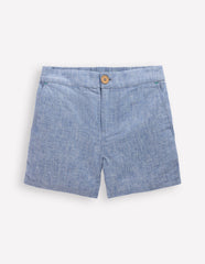 Cotton Linen Shorts - Chambray