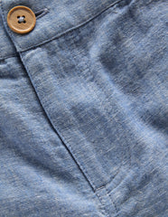 Cotton Linen Shorts - Chambray