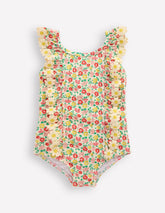 Frilly Swimsuit - Multi Summer Flower Bed