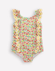 Frilly Swimsuit - Multi Summer Flower Bed