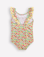 Frilly Swimsuit - Multi Summer Flower Bed