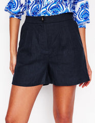 Dulwich Linen Shorts - Navy